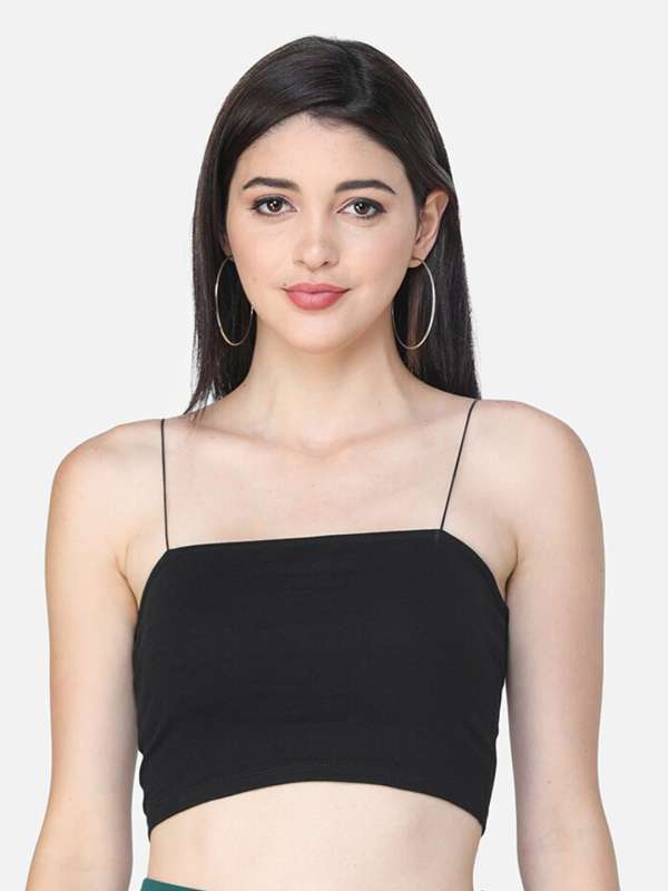 Black bralette crop top new arrivals