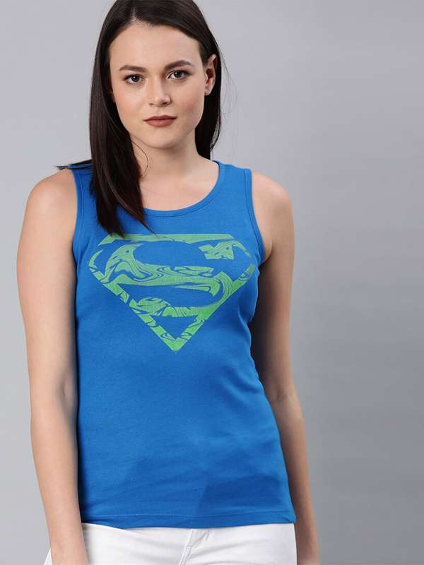 Superman Blue Tshirt For Women Buy Superman Blue Tshirt For Women online in India