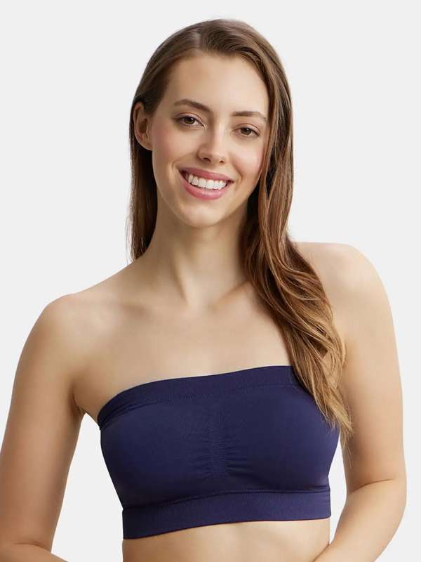 Womens Tube Top/Tube Bra with detectable Pad, Strapless, Seamless (Free  Size 28-to-36) White