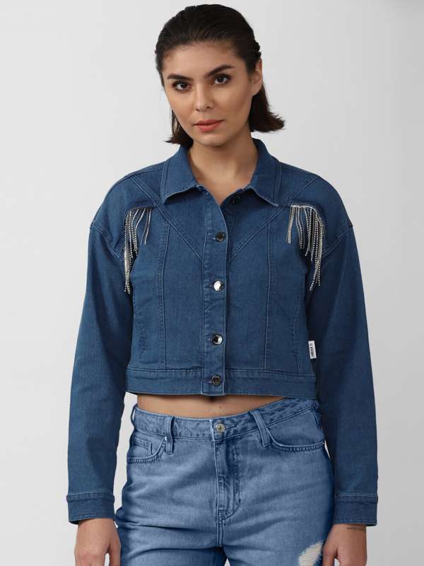 Forever 21 light denim jacket top