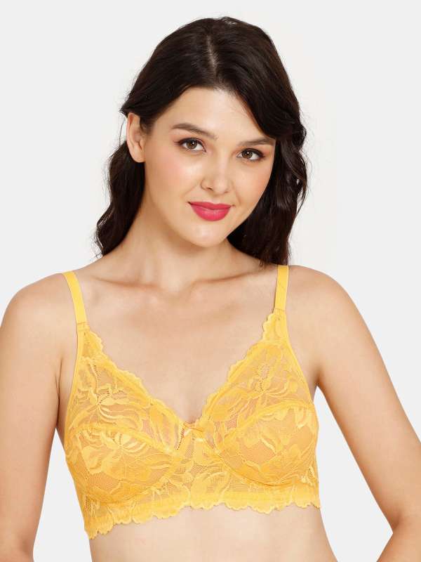 Buy Zivame Rosaline Everyday Single Layered Non Wired 3/4Th Coverage Lace  Bra - Prism Violet-Purple(32C) online