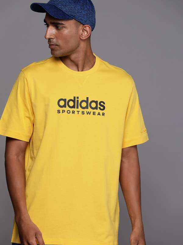 Mustard adidas t shirt outlet
