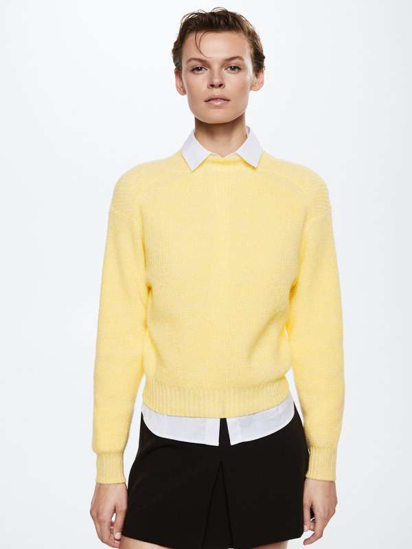 Mango yellow sweater online