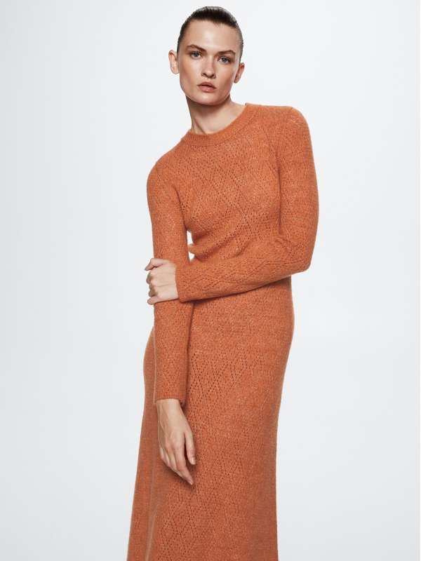 Mango wool dress top