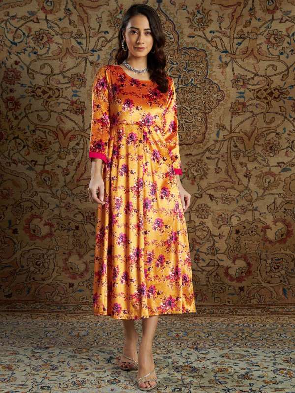 Womens velvet top maxi dress