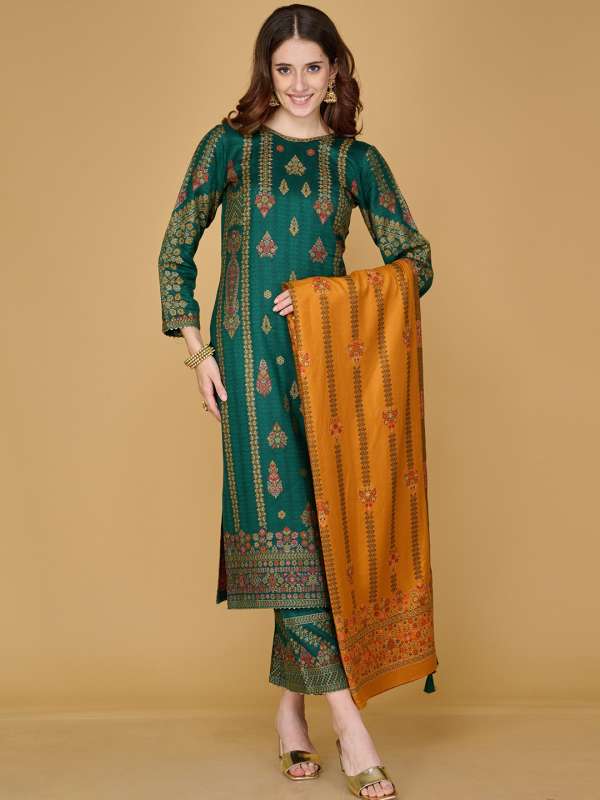 Unstitched suits myntra 2025