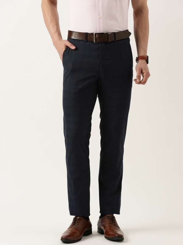 Buy Peter England Men Navy Formal Trousers for Mens Online  Tata CLiQ