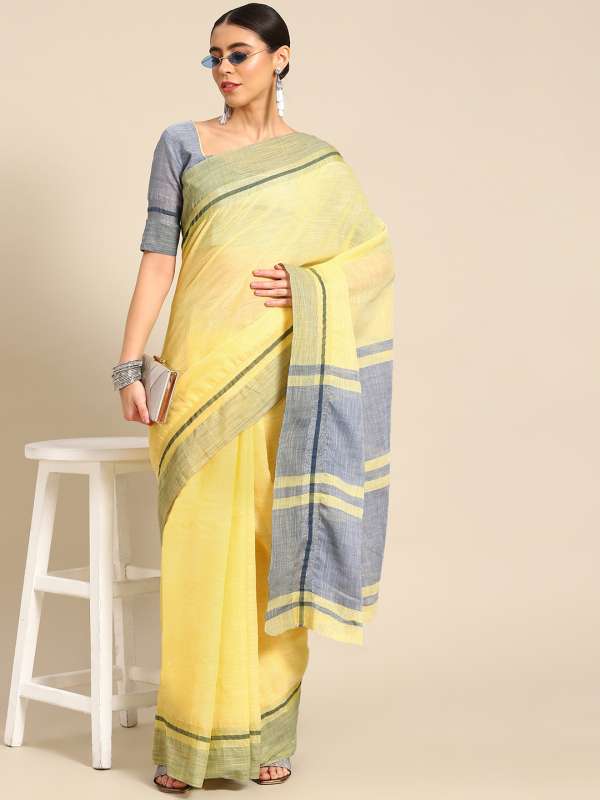 Cotton Linen Saree Buy Cotton Linen Saree at Best Price Myntra