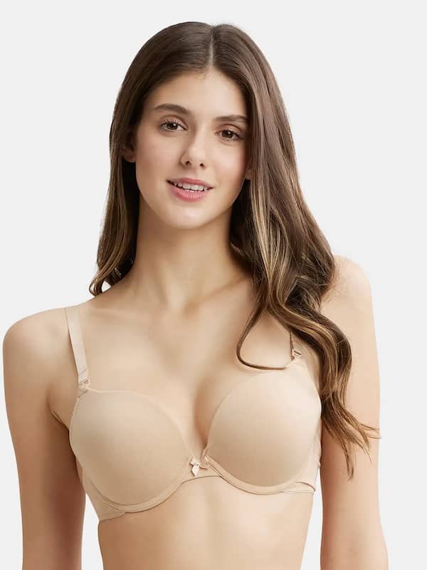 Buy Amante Padded Wired Demi Coverage Push Up Bra - Pink at Rs.623