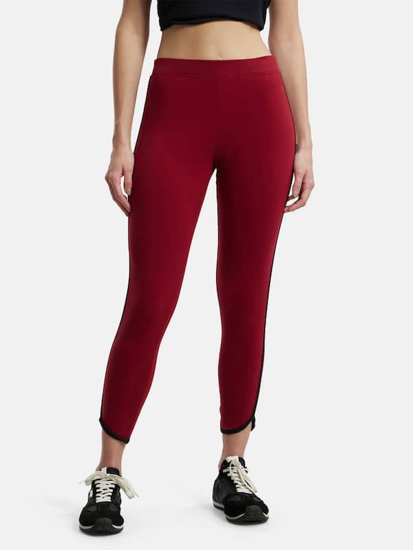 Red High Waist Nylon Spandex Women Leggings, Casual Wear, Slim Fit at Rs  450 in Delhi