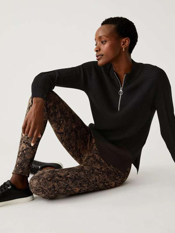 Marks Spencer Brown Leggings Buy Marks Spencer Brown Leggings online in India