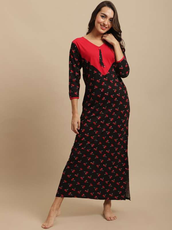 Buy Claura Milanch Cotton Full Sleeve Nighty Or Nightdress for Winter  Online at desertcartSeychelles