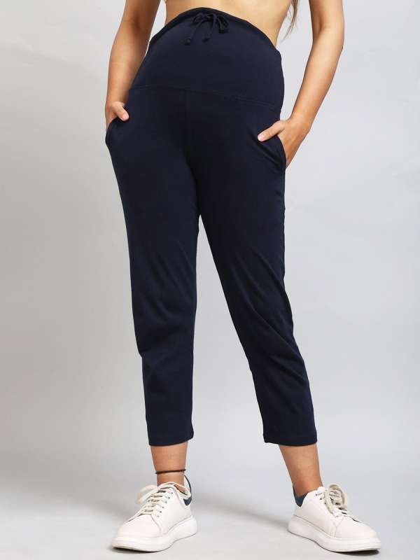 Buy Navy Blue Leggings & Trackpants for Women by THE MOM STORE Online