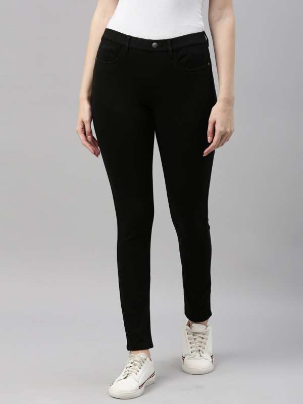Buy Dark Brown Jeans & Jeggings for Women by GO COLORS Online
