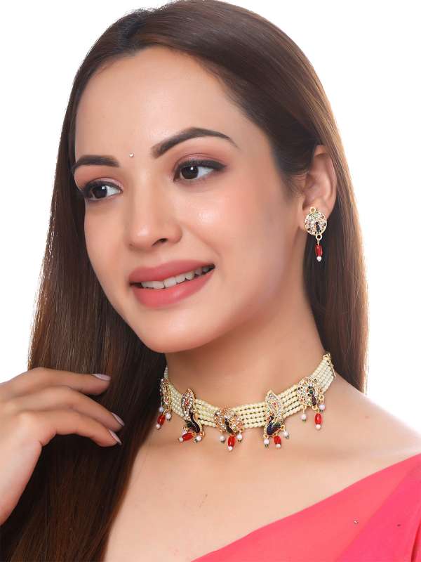 Peacock necklace set best sale online shopping