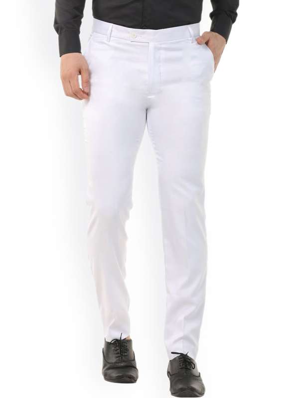 Men White Trousers Buy Men White Trousers online in India