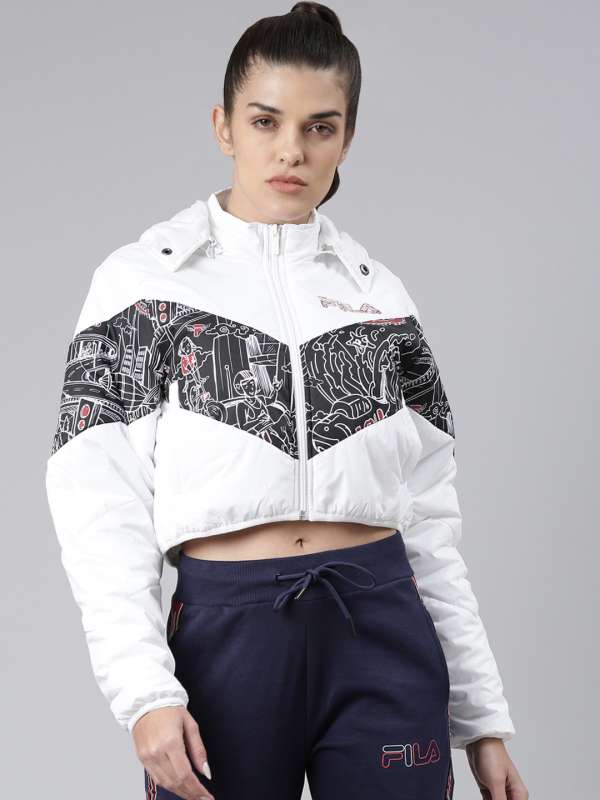 Fila crop top jacket best sale