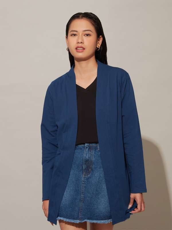 Navy Blue Shrug Buy Navy Blue Shrug online in India
