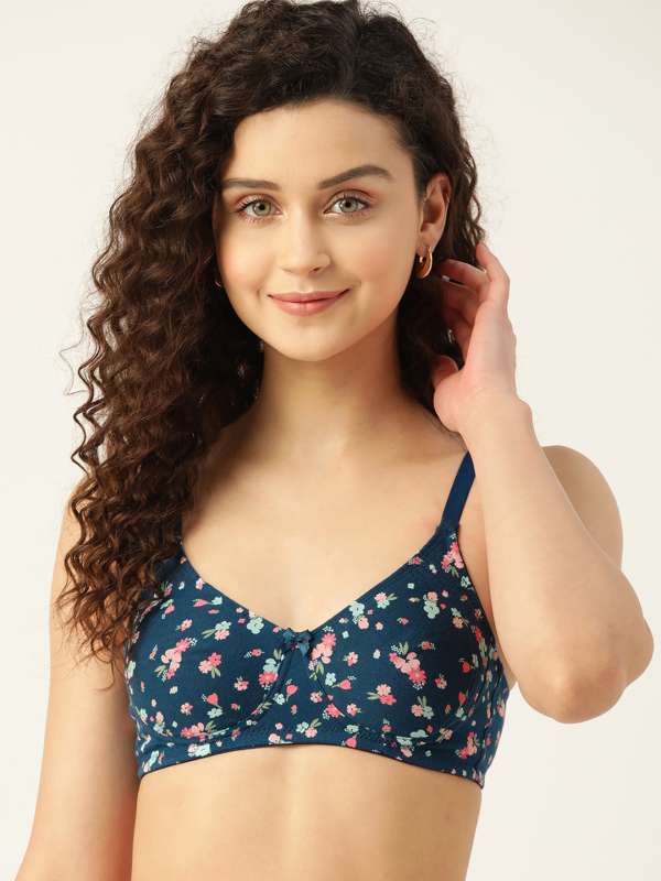 Navy Blue Printed Non Wired Padded Bra 3643208.htm - Buy Navy Blue Printed Non  Wired Padded Bra 3643208.htm online in India