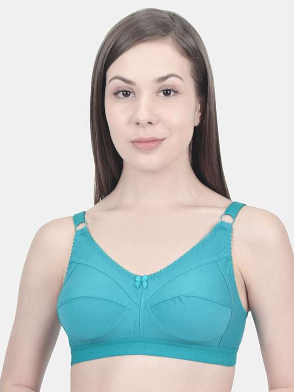Buy Innocence Women's Non Padded Non wired Full Coverage Bra-Turquoise for  Women Online in India