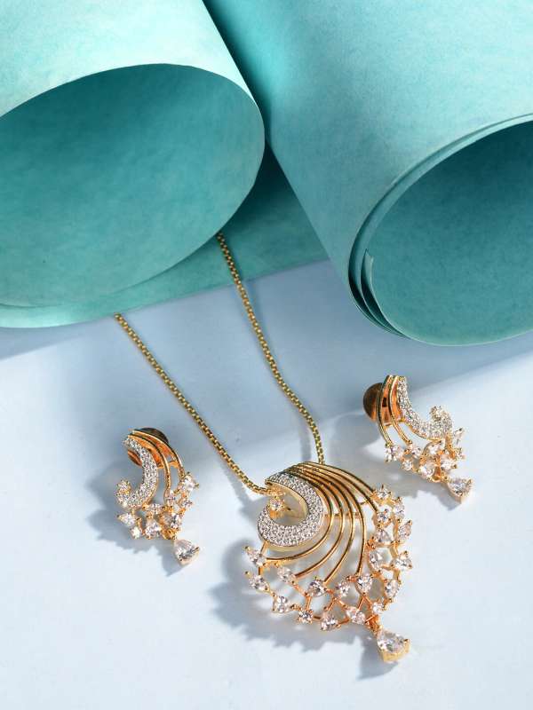 Gold chain 2025 set with earrings