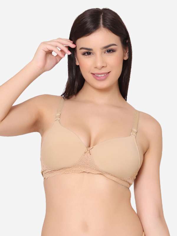 Zivame Padded Wirefree Transparent Back Multiway Bra Nude 4594855