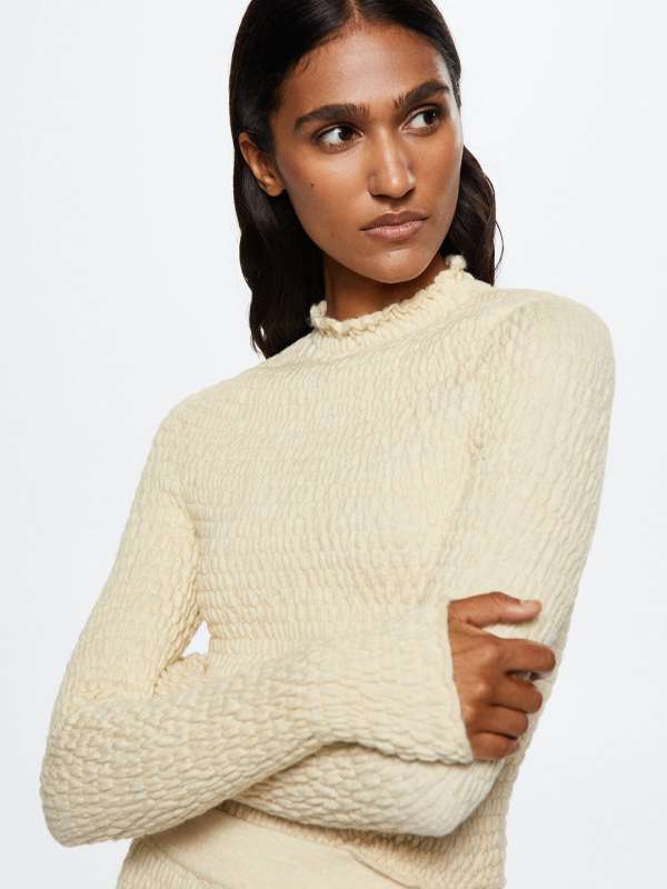 Mango white jumper sale
