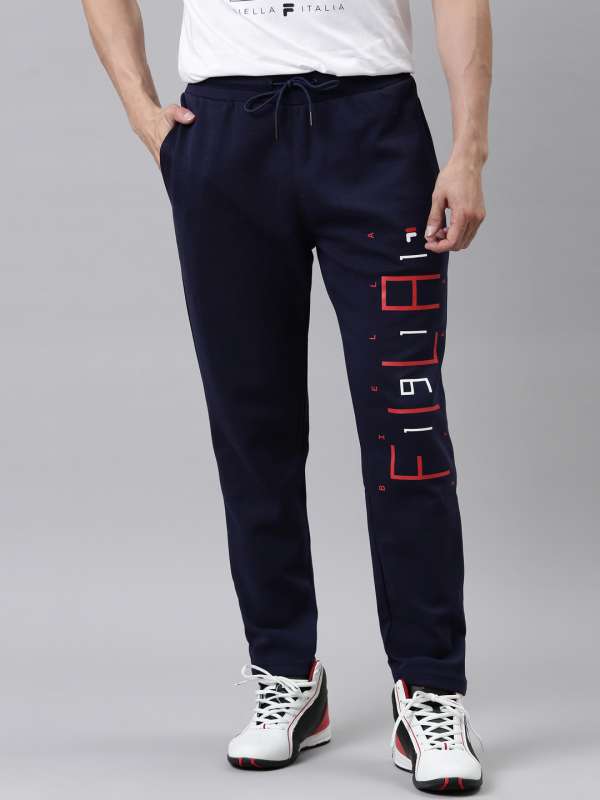 FILA Solid Men Blue Track Pants - Buy FILA Solid Men Blue Track Pants  Online at Best Prices in India