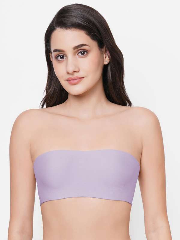 Buy Basic Mold Padded Wired Half Cup Strapless Bandeau T Shirt Bras - Pink  Online