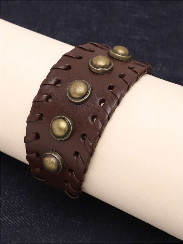 Brown Leather Cuff Bracelet for Men Handcrafted in Thailand  Solar Soul   NOVICA