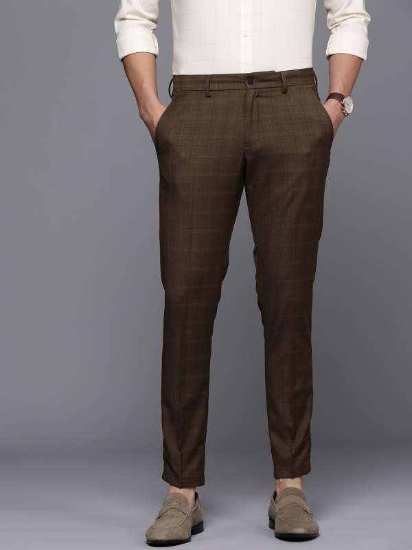 Louis Philippe AthWork Mens Slim Fit Casual Trousers  LYTFMCTBQ83318Light Grey36  Amazonin Fashion
