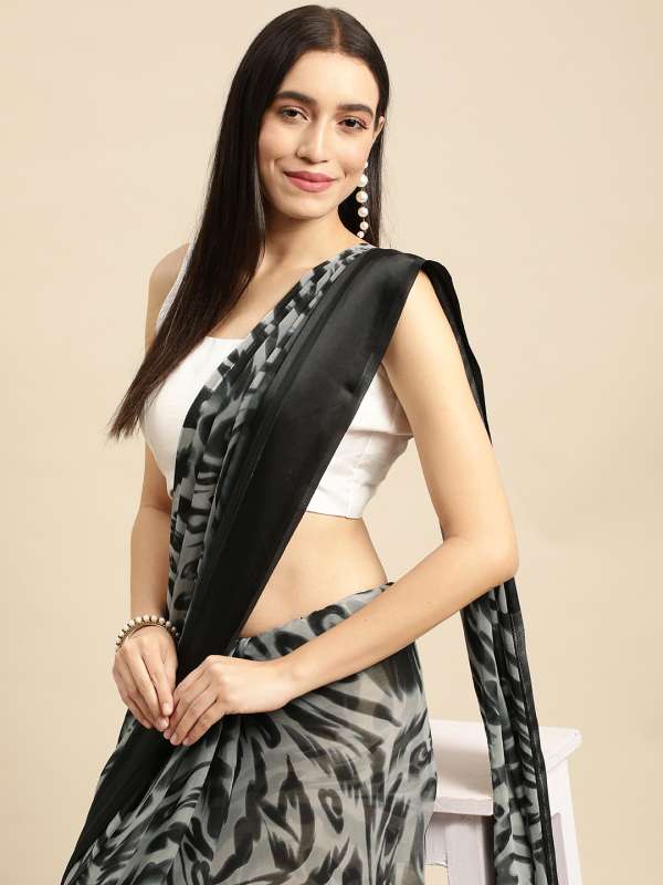 Myntra clearance satin sarees