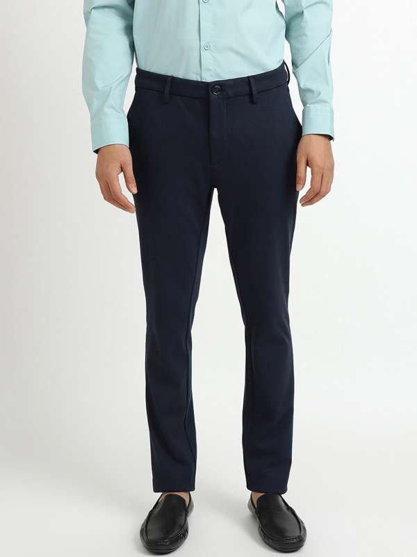 Buy United Colors Of Benetton Men Khaki Slim Fit Solid Regular Trousers   Trousers for Men 2180876  Myntra