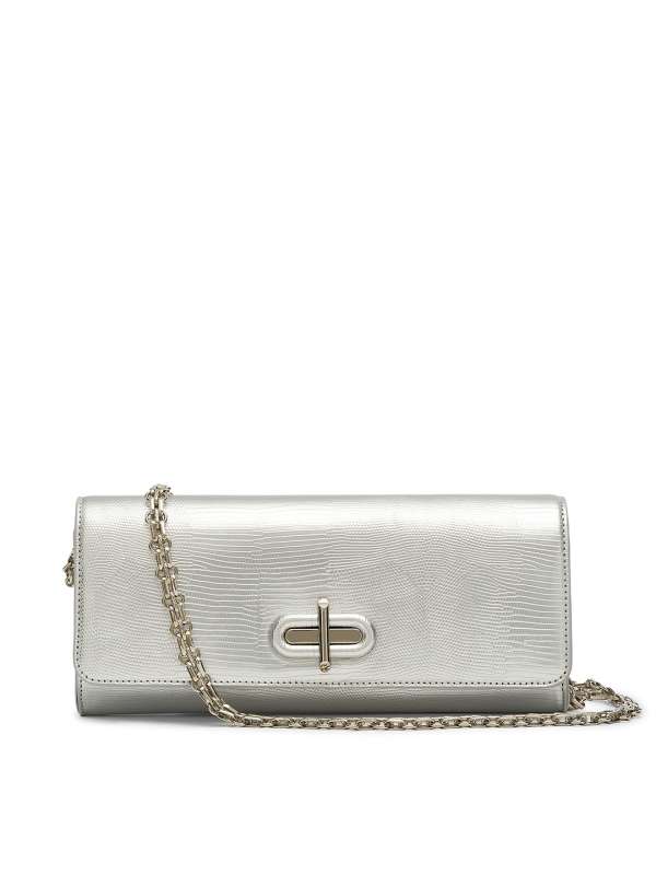Silver clutch online clearance india