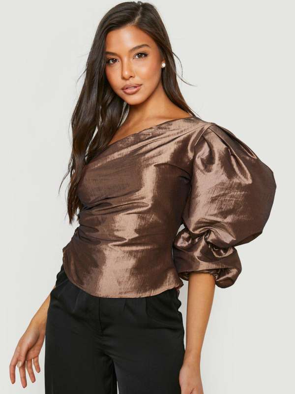 One shoulder tops best sale myntra