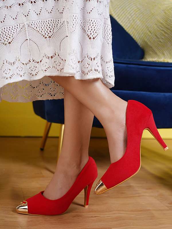 Red closed toe heel online