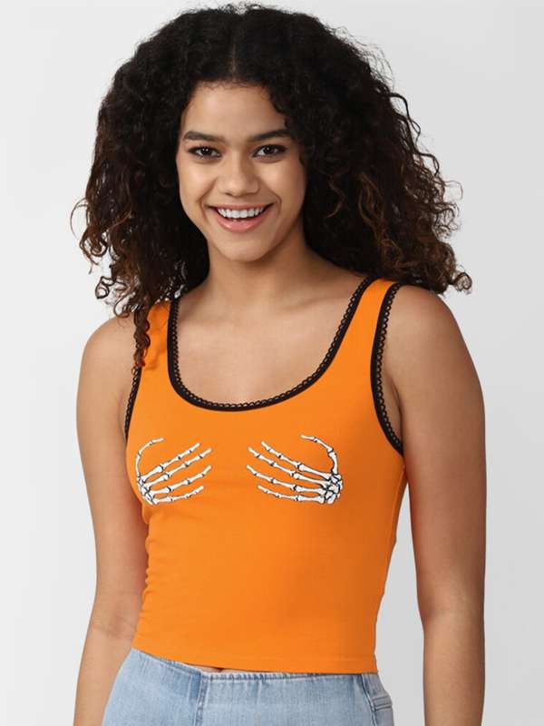 Orange tops forever 21 sales