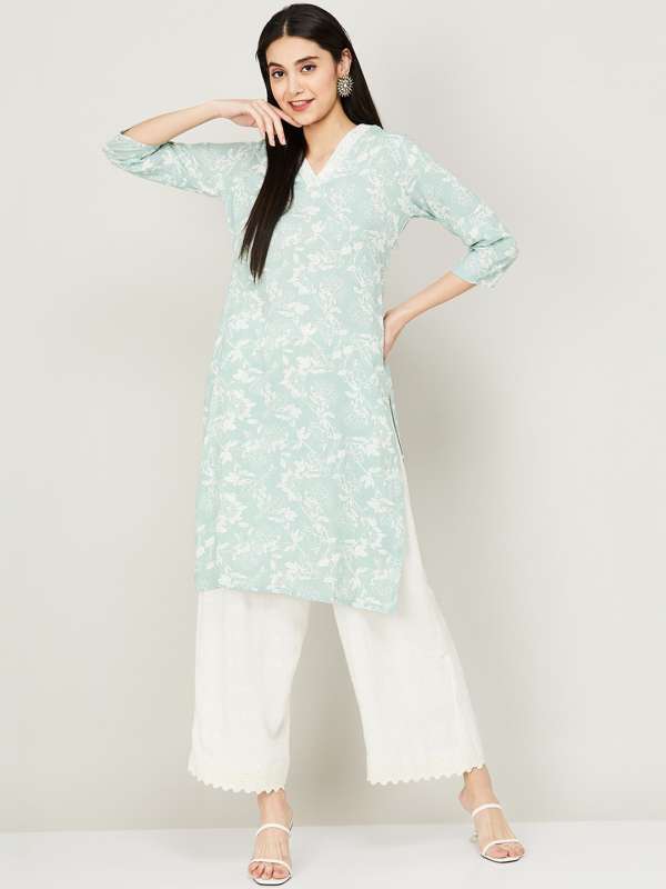Melange floral shop print straight kurta