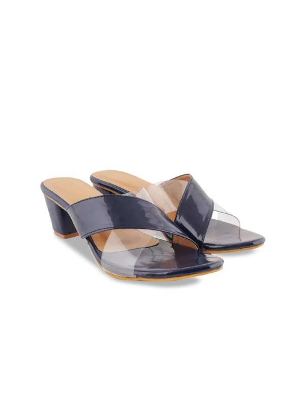 Navy barely there 2025 sandals
