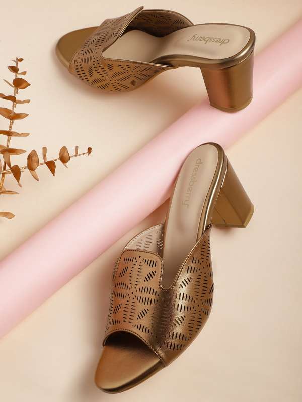 Dressberry Gold Heels Buy Dressberry Gold Heels online in India