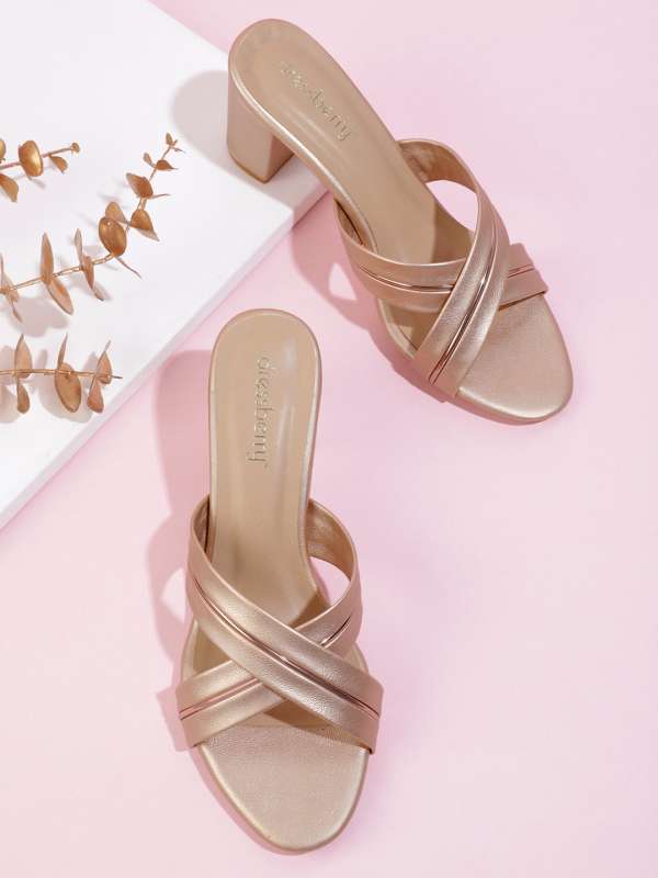 Navy and rose gold heels store