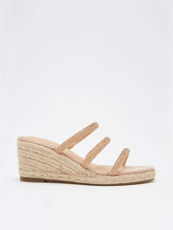 Nude online wedge sandals