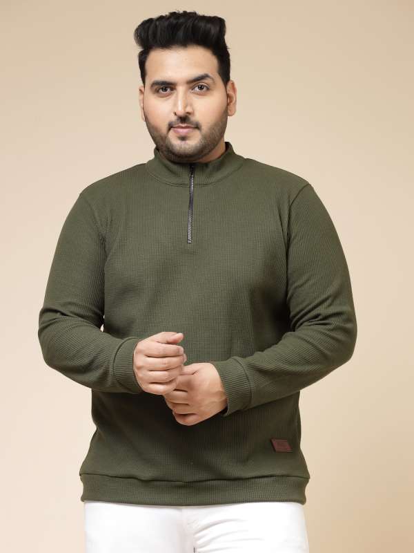 High neck t shirt for mens online cheap