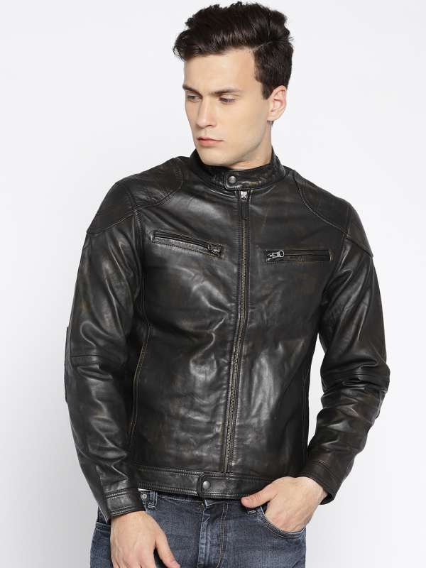 Buy Leather Denim Jacket Online In India -  India