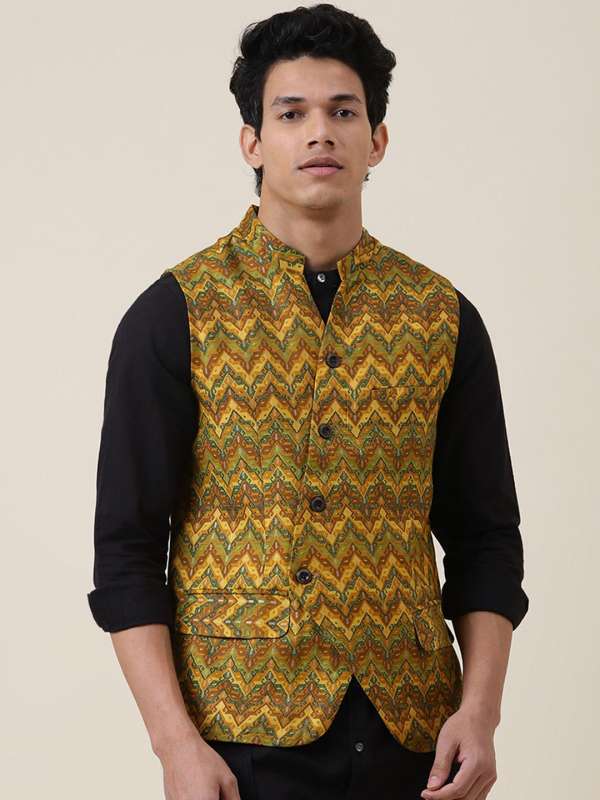 Yellow Men Ethnic Jackets Buy Yellow Men Ethnic Jackets online
