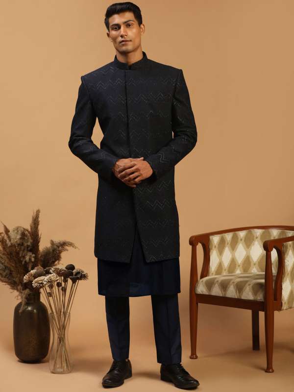 Blue sherwani discount
