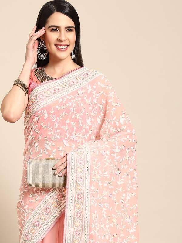 Shop Online Traditional Red Bengal Handloom Cotton Sarees With Phulkari And  Jamdani Pattern Work – Lady India