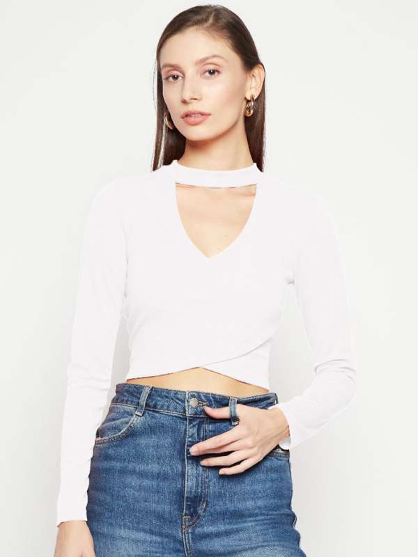 Nike black choker crop top cheap