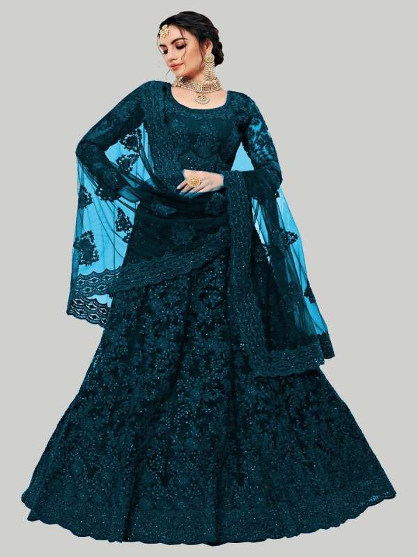 Buy Women Blue Lehenga Choli online in India