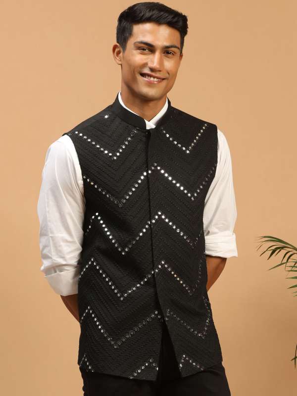 Kurta pajama with jacket myntra best sale